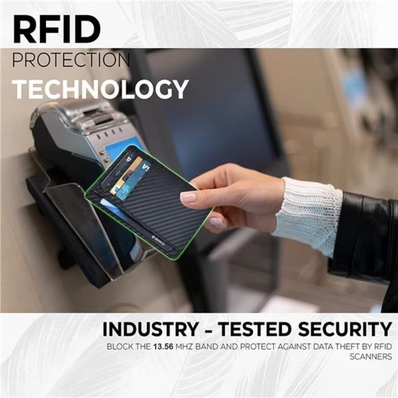 Minimalist Wallets for Men & Women RFID Front Pocket Leather Card Holder - Picture 4 of 7